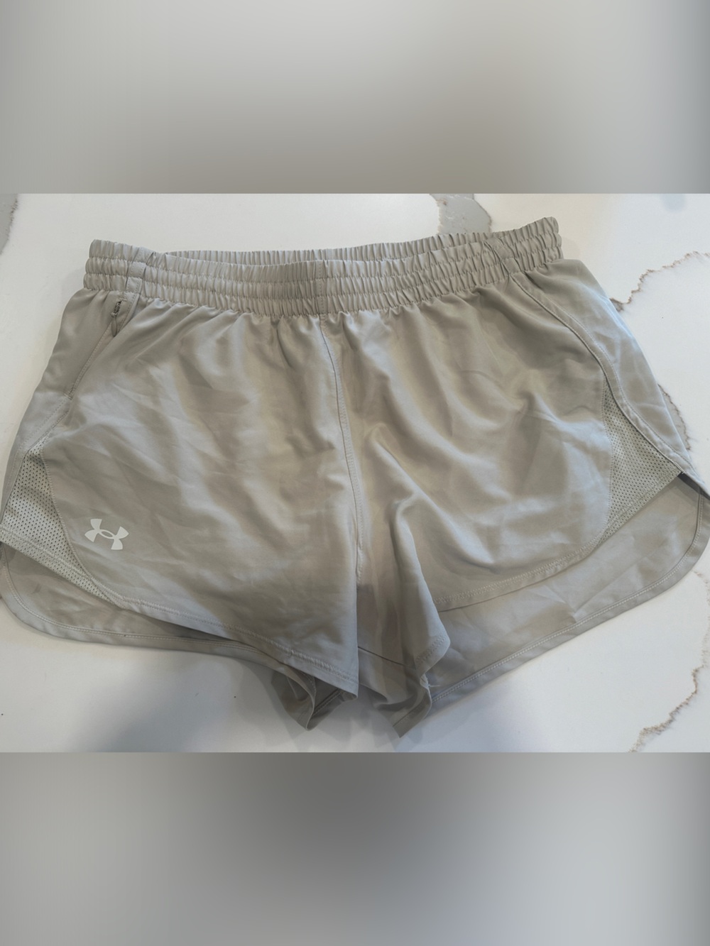Under Armour Light Beige/Khaki Performance Running Shorts